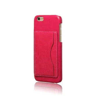Iphone 6 / 6S retro cover med kort lomme rosa