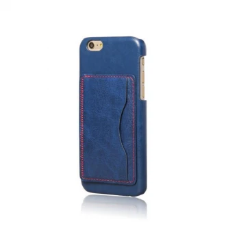 Iphone 6 / 6S retro cover med kort lomme blå