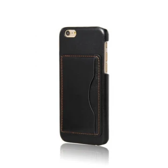 Iphone 6 / 6S retro cover med kort lomme sort
