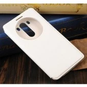 LG G3 læder cover med vindue, hvid
