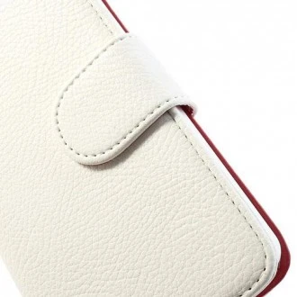 LG NEXUS 5 læder pung cover, hvid