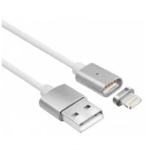 MAGNETISK LIGHTNING USB KABEL 1M - sølv
