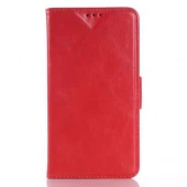 MICROSOFT LUMIA 640 XL læder cover med kort lommer, rød