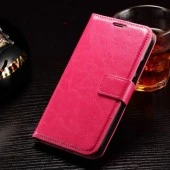 MOTOROLA MOTO G 3rd læder cover med kort lommer, rosa