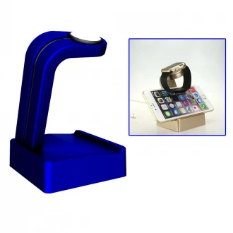 APPLE WATCH oplader holder / stander i aluminium, blå
