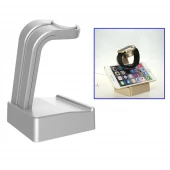 APPLE WATCH oplader holder / stander i aluminium, sølv