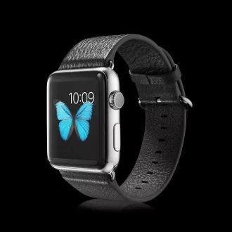 Til APPLE WATCH 38 MM urrem af Italiensk læder, sort