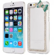 IPHONE 6 / 6S transparent bag cover med diamant mønster Mobiltelefon tilbehør