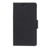 ZTE BLADE S6 læder pung cover, sort