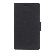 ZTE BLADE S6 læder pung cover, sort Mobiltelefon tilbehør