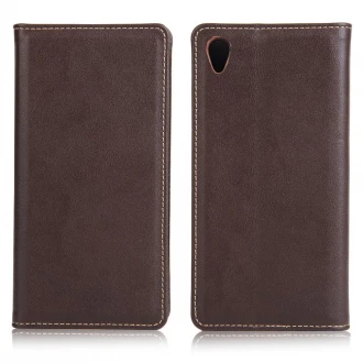 SONY XPERIA Z5  læder cover med kort holder, moccabrun