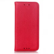 HTC ONE M8 læder cover, rød Mobiltelefon tilbehør