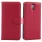 HTC DESIRE 620 læder cover med kort holder, rød Mobiltelefon tilbehør