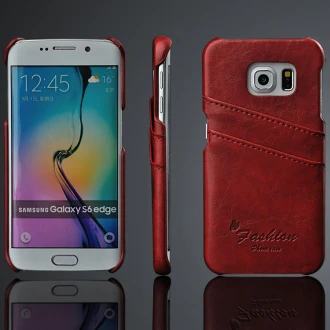 SAMSUNG GALAXY S6 edge læder bag cover med kort holder