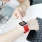 APPLE WATCH 42 MM læder urrem med montage beslag. Rød Smartwatch tilbehør