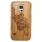 SAMSUNG GALAXY S5 bambus bag cover med laser graveret mønster Mobiltelefon tilbehør