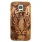 SAMSUNG GALAXY S5 bambus bag cover med laser graveret mønster Mobiltelefon tilbehør