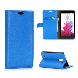 Til LG G3 STYLUS læder pung cover blå