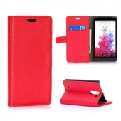 LG G3 STYLUS læder pung cover rød