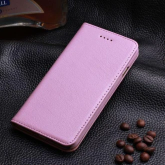 IPHONE 6 / 6S læder cover med kort holder, pink