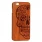 IPHONE 6 / 6S bag cover i træ med laser graveret mønster, skull Mobiltelefon tilbehør