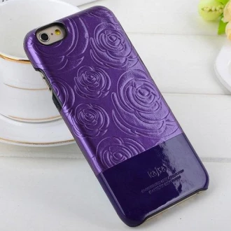 IPHONE 6 / 6S Kajsa 3D rose mønstret bag cover, lilla