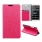 HUAWEI ASCEND P8 læder cover med kort holder, rosa Mobiltelefon tilbehør