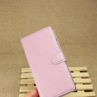 til HUAWEI ASCEND P7 læder cover med kort holder pink