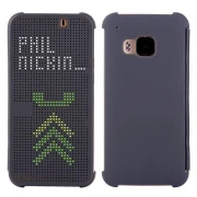 HTC ONE M9 dot view cover, grå Mobiltelefon tilbehør