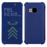 HTC ONE M9 dot view cover, blå Mobiltelefon tilbehør