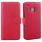 HTC ONE M9 læder cover med kort holder, rød Mobiltelefon tilbehør