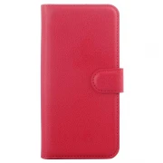 HTC ONE M9 læder cover med kort holder, rød Mobiltelefon tilbehør