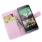 HTC ONE M9 læder cover med kort holder, pink Mobiltelefon tilbehør