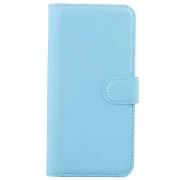 HTC ONE M9 læder cover med kort holder, lyseblå Mobiltelefon tilbehør