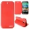 HTC ONE M8 Karzea læder cover, rød Mobiltelefon tilbehør