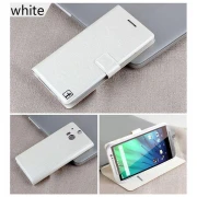 HTC ONE M8 læder cover med kort lomme, hvid Mobiltelefon tilbehør