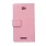 SONY XPERIA E4 læder cover med kort lomme, pink Mobiltelefon tilbehør