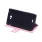 SONY XPERIA E4 læder cover med kort lomme, pink Mobiltelefon tilbehør
