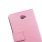 SONY XPERIA E4 læder cover med kort lomme, pink Mobiltelefon tilbehør