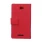 SONY XPERIA E4 læder cover med kort lomme, rød Mobiltelefon tilbehør