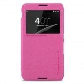 SONY XPERIA E4 Nillkin sparkle view læder cover, rød