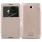 SONY XPERIA E4 Nillkin sparkle view læder cover, guld Mobiltelefon tilbehør