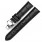 22 mm læder urrem alligator med butterfly lås sort Smartwatch tilbehør
