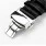 22 mm læder urrem alligator med butterfly lås sort Smartwatch tilbehør