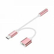 2 i 1 Type-C USB C til 3,5 mm AUX
