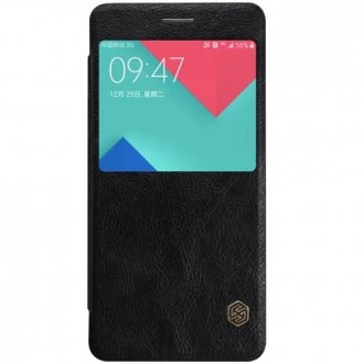 SAMSUNG GALAXY A5 (2016) læder cover med vindue i business stil, sort