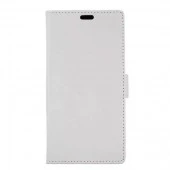 Klassisk læder cover Moto G6 Hvid