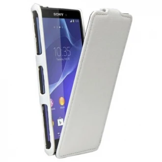 SONY xperia z3 compact læder cover, hvid