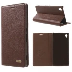 SONY XPERIA Z3+ klassisk flip læder cover, mørkebrun