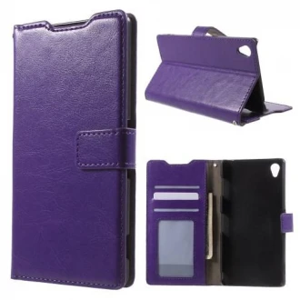 SONY XPERIA Z3+ pung læder cover, lilla